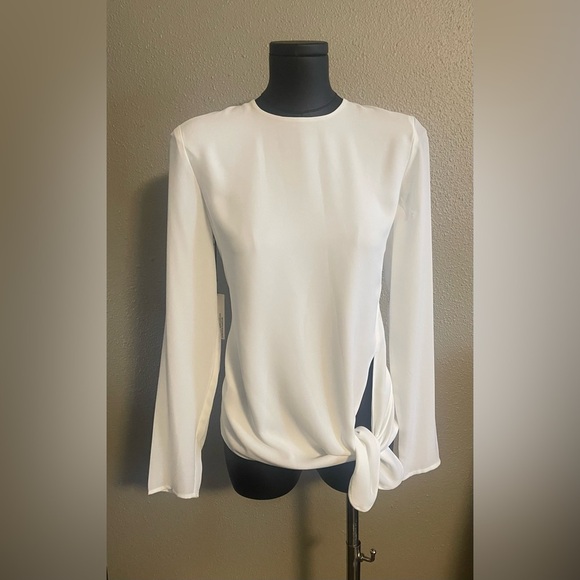 Aritzia Babaton., Womens Tadema Long Sleeve Blouse White Size XXS - Picture 2 of 8